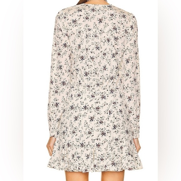 VERONICA BEARD "Riggins" Floral Silk Crepe Flounce Hem Mini Dress size 6 - Picture 3 of 8